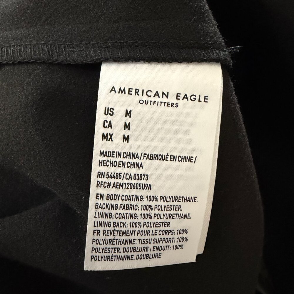 NWT American Eagle Faux Leather Black Jacket - Picture 5 of 5